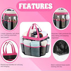 Mesh Shower Caddy Portable - 9 Pockets, Shower Bag for Dorm Room Camping - Image 3