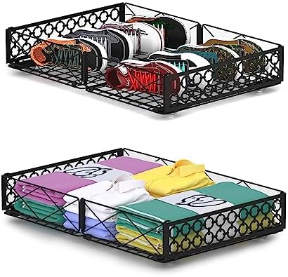 NADAMOO Under Bed Storage with Wheels, Low Profile Rolling Organizer Bins by NADAMOO