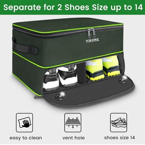 YOREPEK Golf Gifts for Men, 2 Layer Golf Trunk Organizer for 2 Pair Shoes - Image 3