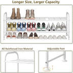 LINZINAR 2 Tier Long Shoe Rack for Closet Metal Shoe Organizer for Entryway - Image 6