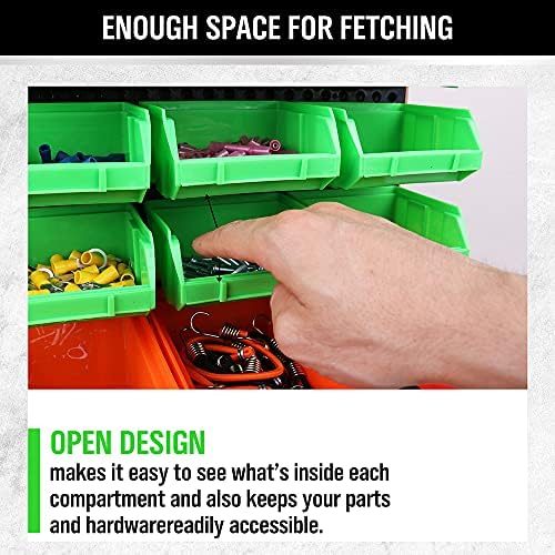 30-Bin Wall-Mounted Storage Bins, Heavy-Duty Garage Tool Organizer for Screws, Nuts, Bolts, Nails, Small Hardware Parts - Easy Installation and Customizable - Image 6