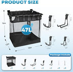 10 Pcs Slatwall Baskets Kit, Slatwall Mesh Storage Baskets with Hooks - Image 2