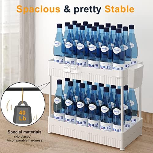 Sevenblue 2-Pack Under Sink Organizer with Hooks & Hanging Cup for Kitchen - Image 4