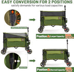 Timber Ridge Collapsible Folding Wagon 350L Extra Large with Brake - Image 7