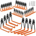Steel Garage Storage Hooks - 32 Pack Anti-Slip Coating, Heavy Duty Wall Mount Wall Hooks for Hanging Bike, Ladder, Garden Tools, Power Tools, Bulk Items Ropes, Utility Garage Organization Housolution by HaveANiceDay