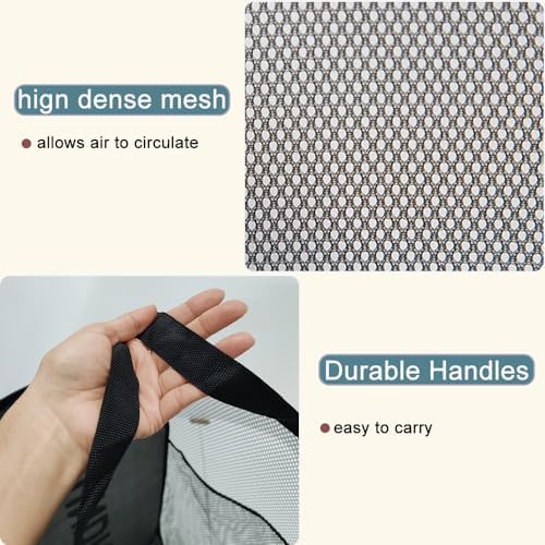 2Pack Black and Pink Laundry Baskets Fodable Mesh Hamper for Cruise - Image 4