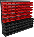 ‌90PCS Wall Mount Storage Bins Organizer - Adjustable Plastic Compartments for Screws/Nuts/Bolts／hardware, Perfect for Garage & Workshop Tool Organization by Unknown