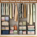 Yociyoga 3-Tier Stackable Closet Organizers and Storage Shelves, Foldable Closet Shelf Organizer, Stackable Storage Bins Drawers for Closet Organizer System, Black(Patent No. 30022416) - Image 5