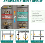SINGAYE 6 Metal Shelves Wire Shelving Storage Shelf Adjustable Unit Pantry - Image 5