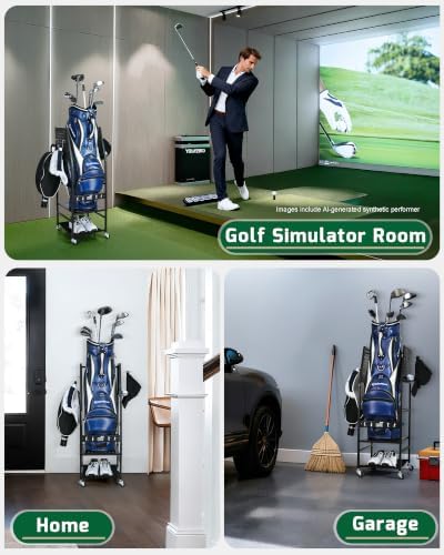 Mythinglogic Golf Bag Storage Organizer for Garage, Multiple Capacities - Image 2