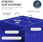 Simple Houseware 5 Shelf Hanging Closet Organizer, Dark Blue | 360° Rotating Dual Hooks, Top Support Metal Frame, 6 Side Mesh Pockets - Image 3