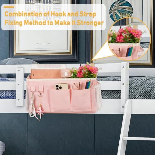 Lilithye Bedside Caddy, Bedside Storage Bag Hanging Organizer for Bunk Bed - Image 2