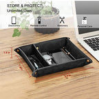 SITHON Valet Tray Desktop Storage Organizer with 2 Compartments - Image 3