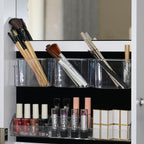 Full Length Mirror Jewelry Cabinet - 2-in-1 Organizer for Makeup and Jewelry,Lockable Door Wall-Mounted Jewelry Armoire with Shelves and Behind the Door Storage White - Image 2