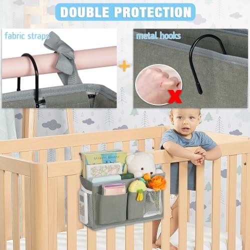 Lilithye Bedside Caddy, Bedside Storage Bag Hanging Organizer for Bunk Bed - Image 5