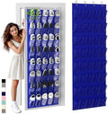 Over the Door Shoe Organizer with 40 Large Breathable Mesh Pockets, Space Saving Shoe Holder, Hanging Shoe Rack for Entryway Bedroom Closet Storage (Navy Blue, 40 Pockets) by Unjumbly