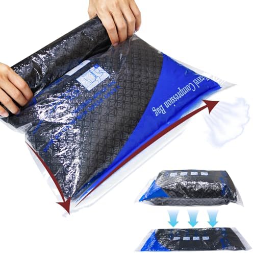 MEIQIHOME Vacuum Storage Bags, Space Saver Sealer Bags for Clothing, Pillows, Comforters, Blankets, Bedding, Travel, 12 Roll Bags, PA+PE Material - Image 2