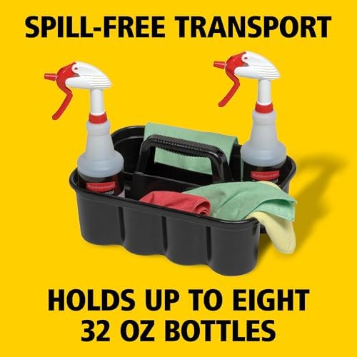 Rubbermaid Commercial Products Deluxe Carry Caddy for Take-Out Coffee/Soft Drinks Postmates/Uber Eats/Food Delivery Cleaning Products Sports/Water Bottles Black - Image 3