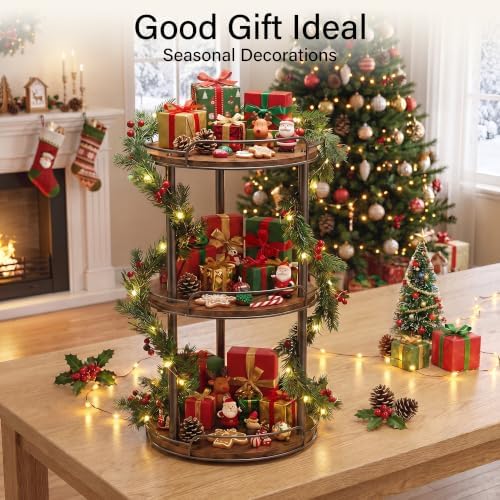 3-Tier Lazy Susan Spice Rack, 12'' Rotating Turntable for Cabinet - Image 3
