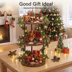 3-Tier Lazy Susan Spice Rack, 10'' Rotating Turntable for Cabinet - Image 4