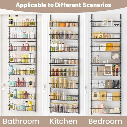 ElegantArray 8-Tier Pantry Door Organizer, Black - Image 4