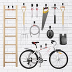 Garage Hooks Heavy Duty, Medium Square Hooks Wall Mount, Anti-Slip PVC Coated Steel Utility Storage Organizer for Hanging Ladders, Bikes, Garden Tools and Hoses 4 Packs - Image 7