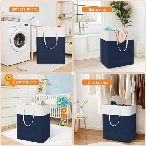 TasticTotes Laundry Basket 3-Pack, Laundry Hamper, 125L-Blue - Image 5