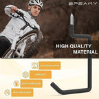 Screw in Ladder Hook, Black Heavy Duty Tool Holders 4PC, Bike Hooks, Wall Mount Garage Storage Hanger, Shelf Organizer for Hanging Bike, Ladder, Folding Chair, Cord - Image 4