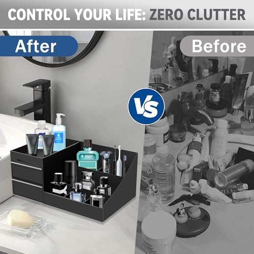 Bathroom Counter Organizer with Drawers,Cologne Organizer for Men - Image 2