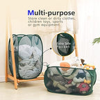 Sturdy Mesh Laundry Hamper Basket Bag,collapsible Pop up for Laundry Room - Image 4