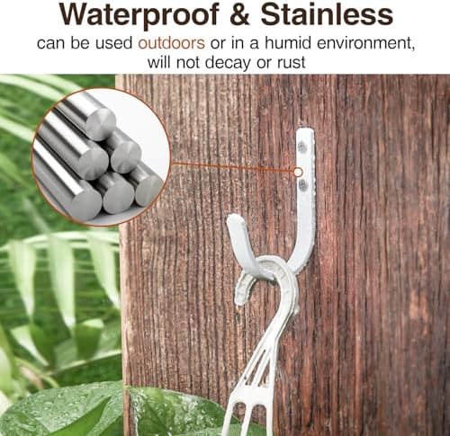 22LB Wall Hooks for Hanging Towel/Coat, White 5 Pack - Image 5