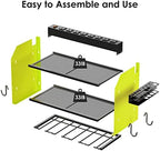 CCCEI Wall Mount Modular Tool Charging Organizer, Green, 2 Pack, 3 Tier. - Image 7