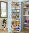 Mefirt White 10-Tier Over The Door Pantry Organizer, 2 in 1 Spice Rack by Mefirt