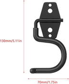 2 Pack Broom Holder Wall Mount Heavy Duty Mop Hanger with Screws Anchors Stand-Alone Hook Handle Grabber Gripper Organizer for Garage Storage Cleaning Tools Mops Garden Hammer Shovel - Image 2