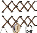WGFKVAS 2 Pack Accordion Hat Rack for Wall, Hat Holder with 14 Pegs by WGFKVAS