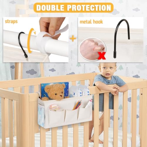 Lilithye Bedside Caddy, Bedside Storage Bag Hanging Organizer for Bunk Bed - Image 4