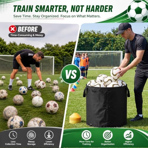Large Ball Storage Bin Hold 40 Balls Sports Equipment Organizer - Image 3