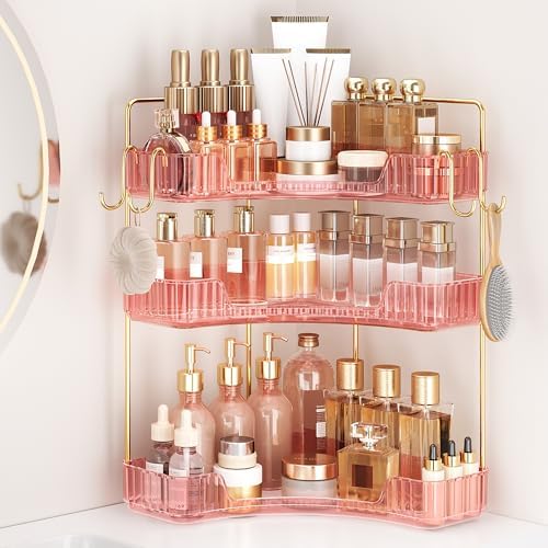 Corner Bathroom Counter Organizer 3-Tier Bathroom Organizer by Kinkota