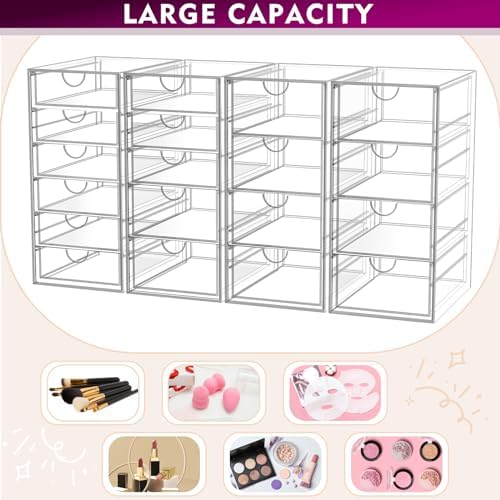 Acrylic Makeup Organizer with 19 Drawers,Storage Drawer Organizer - Image 5