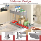 Sevenblue 4-Pack 2-Tier Under Sink Organizer with Pull Out Drawers - Image 5