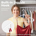 HOUSE DAY White Plastic Hangers 16 Pack, Slim Space-Saving Clothes Hangers - Image 4