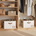 StorageWorks 2-Pack Shoe Storage Box for Closet, Sandal Organizer, Beige - Image 5