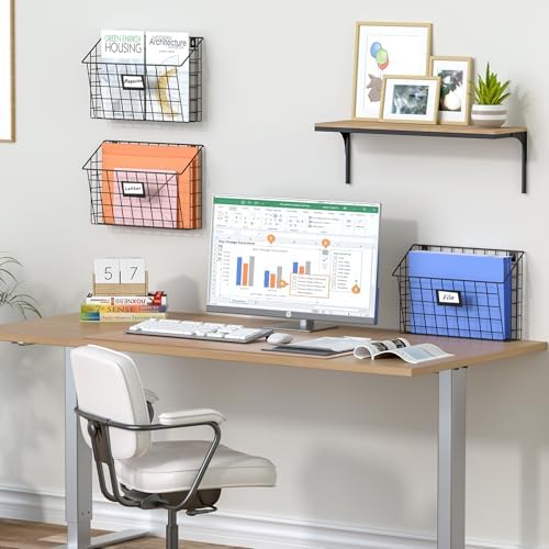 X-cosrack 3-Tier Detachable Hanging Wall Files, Wall Mounted Mail Basket - Image 2
