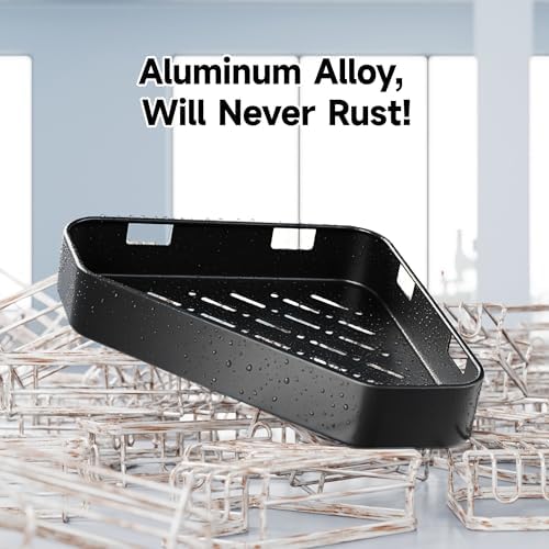 Veken Aluminum Corner Shower Caddy 4-Pack, Never Rust&Large Capacity, White - Image 3