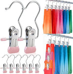 30 Pack Pants Hangers with Clip，Legging Organizer and Jean & Shorts Hangers by Dixsxusu