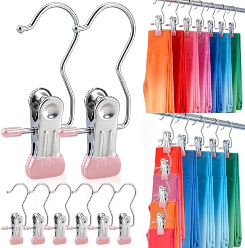 30 Pack Pants Hangers with Clip，Legging Organizer and Jean & Shorts Hangers by Dixsxusu
