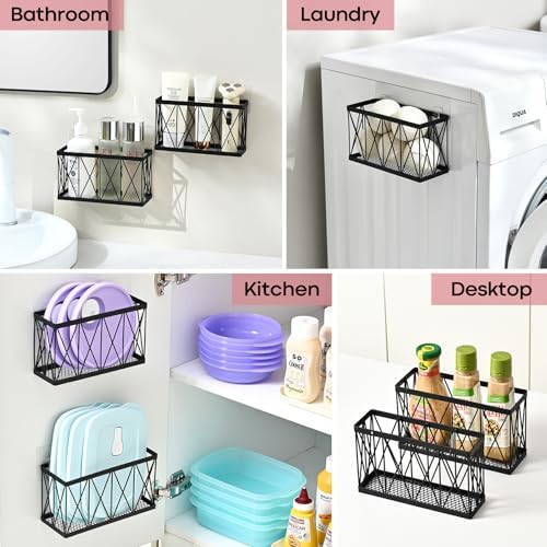 3 Pack Cabinet Organizer - Adhesive Lid Organizer Slim Space Wall Mounted Inside Cabinet Door Storage for Kitchen, Bathroom, Pantry, Under Sink - Image 6