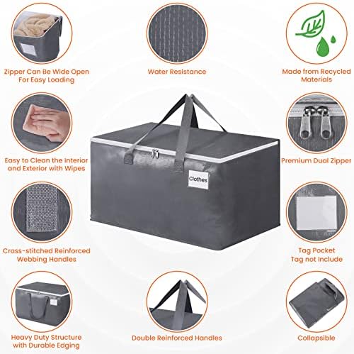 BlissTotes Large Moving Bags, Storage Bags, 93L-6 Pack - Image 3