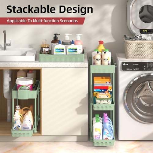 Sevenblue 4-Pack 2-Tier Under Sink Organizer with Pull Out Drawers - Image 5