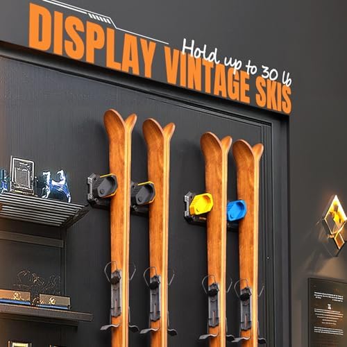 Snowboard Wall Rack for Garage - Fits Any Ski/Board, Damage-Free Storage Mount Holders, Space-Saving Winter Gear Organizer - Image 6